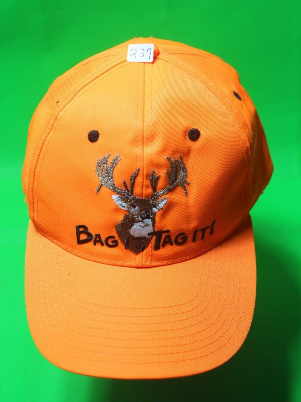 Bag It And Tag It Hunter Blaze Orange Deer Hunting Cap Hat Non typical